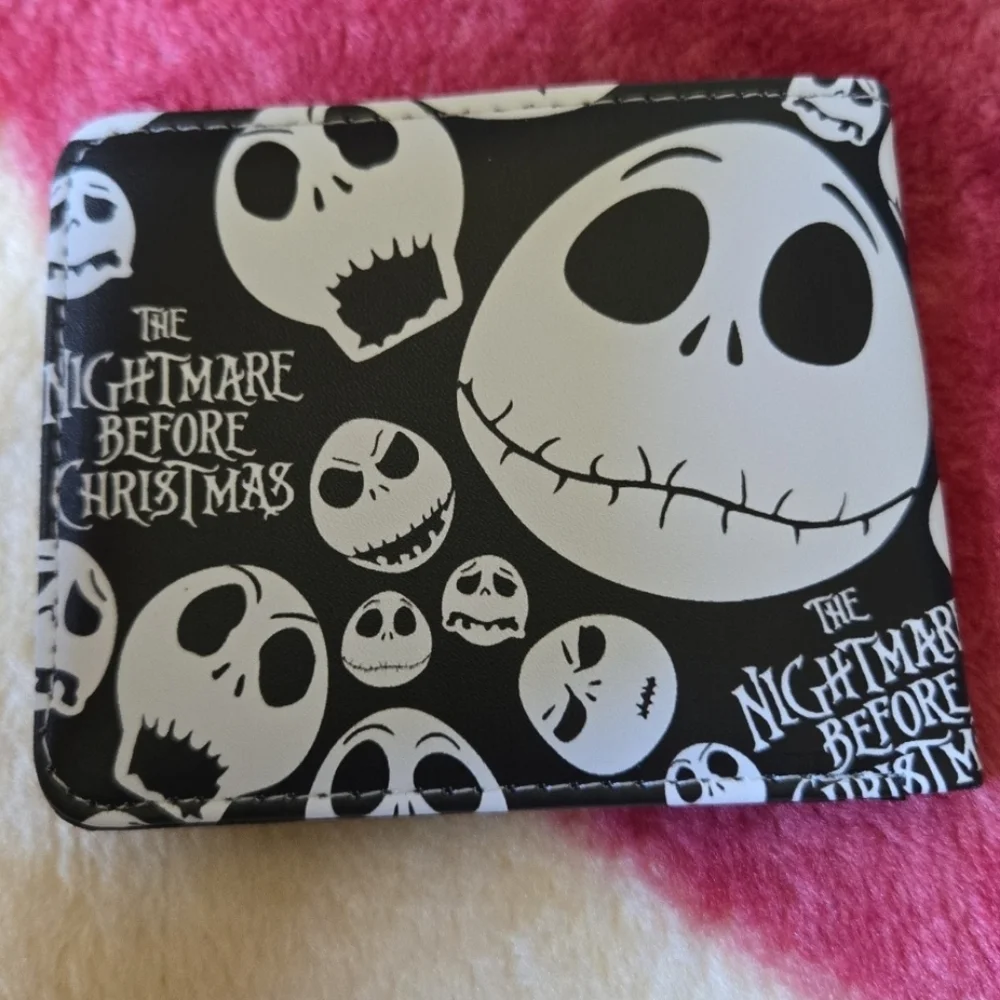 New Jack skellington nightmare before Christmas Halloween horror leather wallet